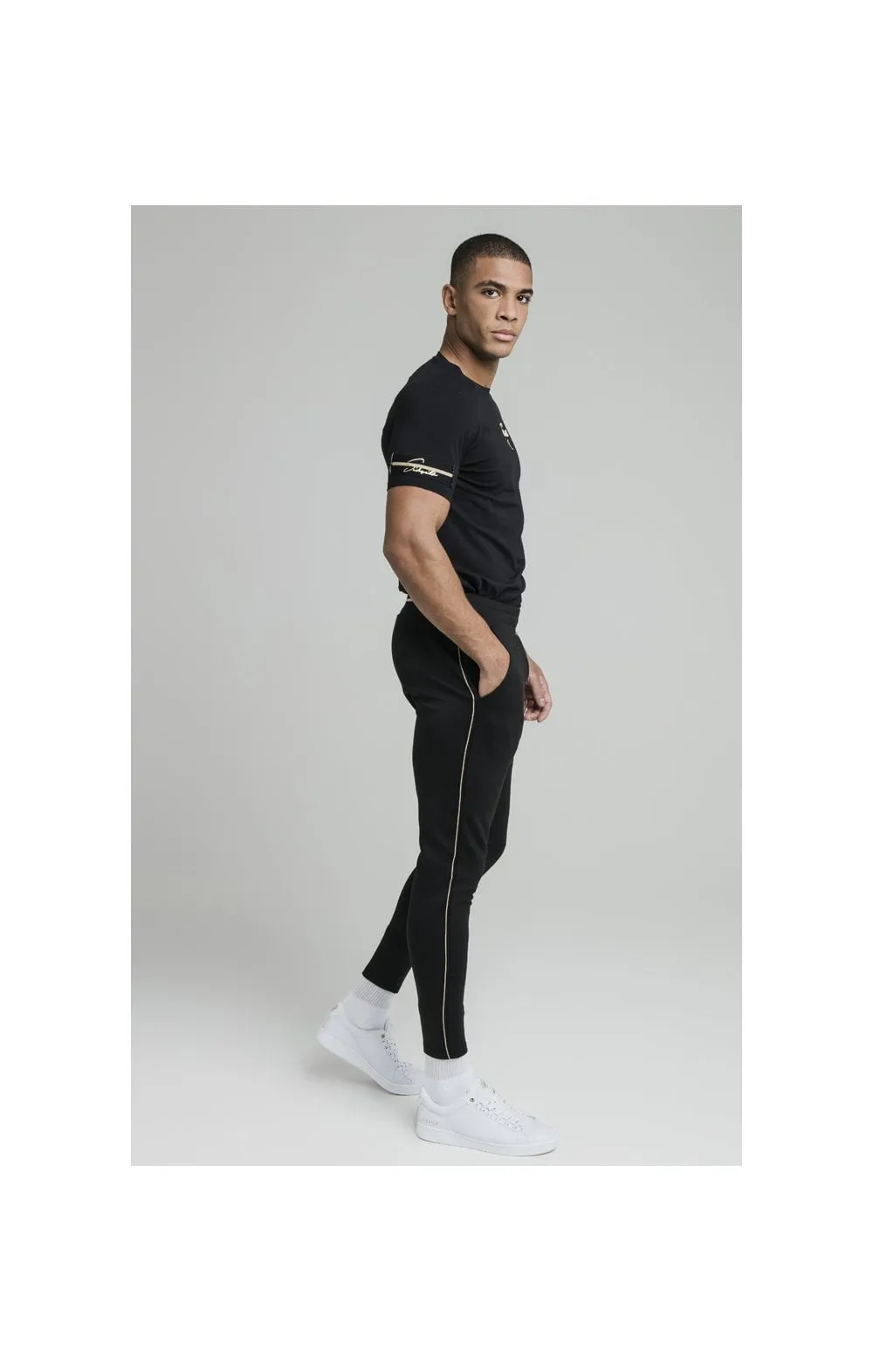 Black Exposed Tape Jogger sold by Siksilk product image thumbnail 5