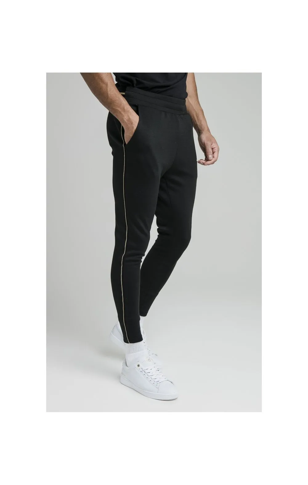 Black Exposed Tape Jogger sold by Siksilk product image thumbnail 2
