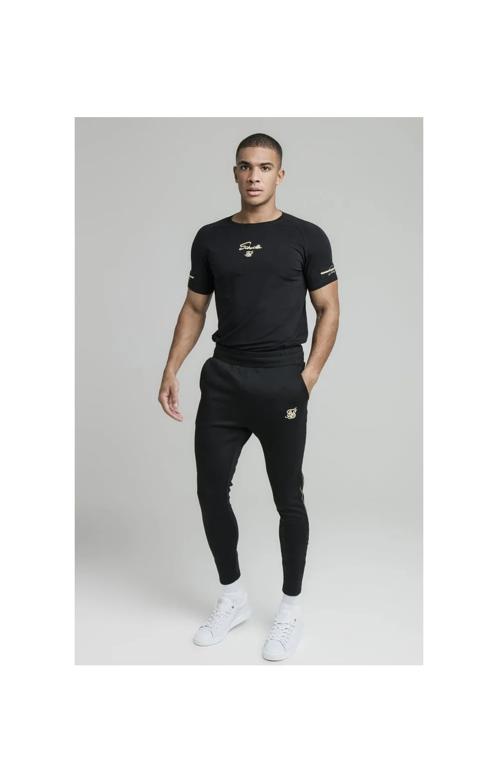 Black Exposed Tape Jogger sold by Siksilk product image thumbnail 4