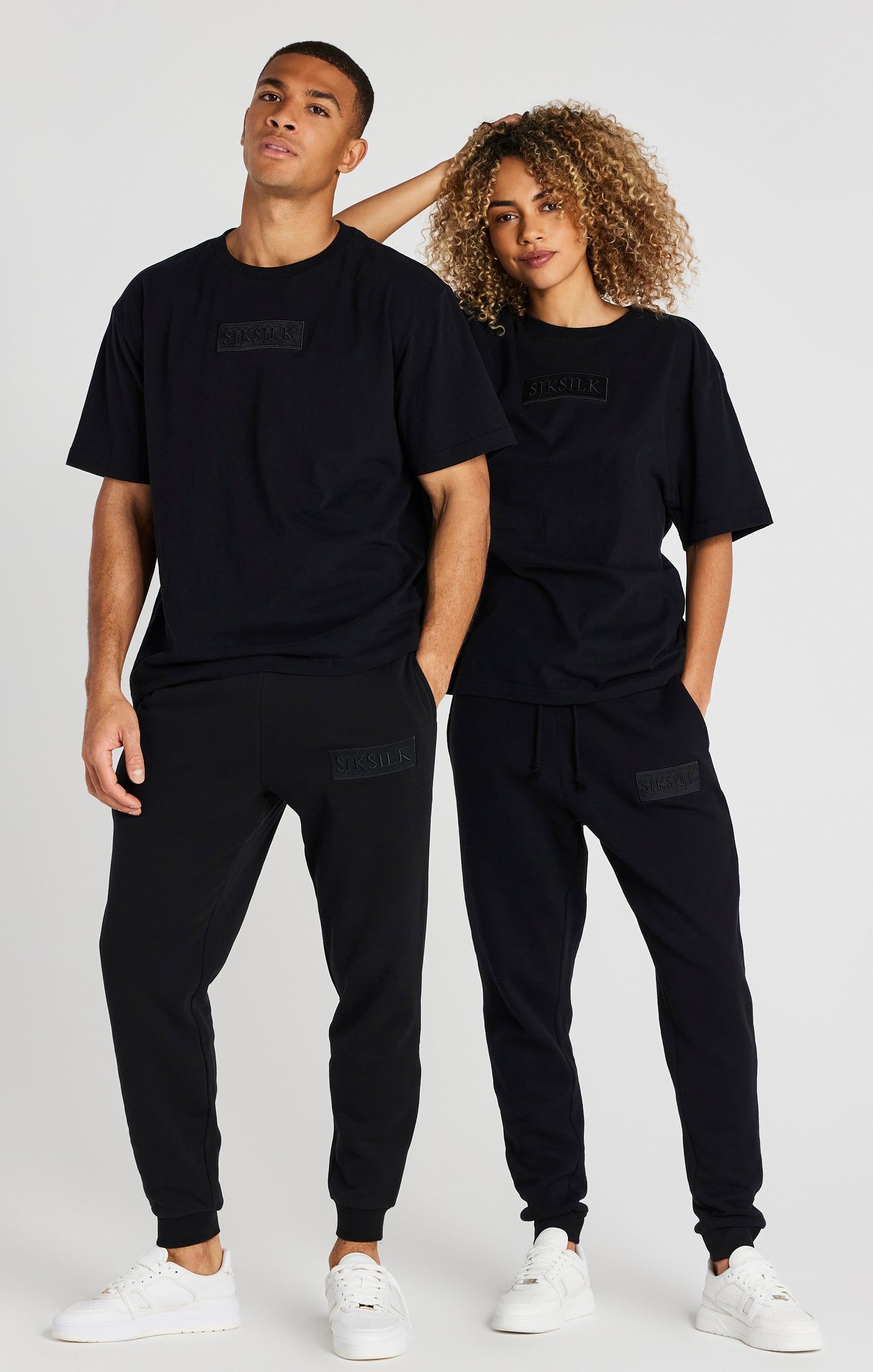 Black Relaxed Fit Cuffed Jogger sold by Siksilk product image thumbnail 10