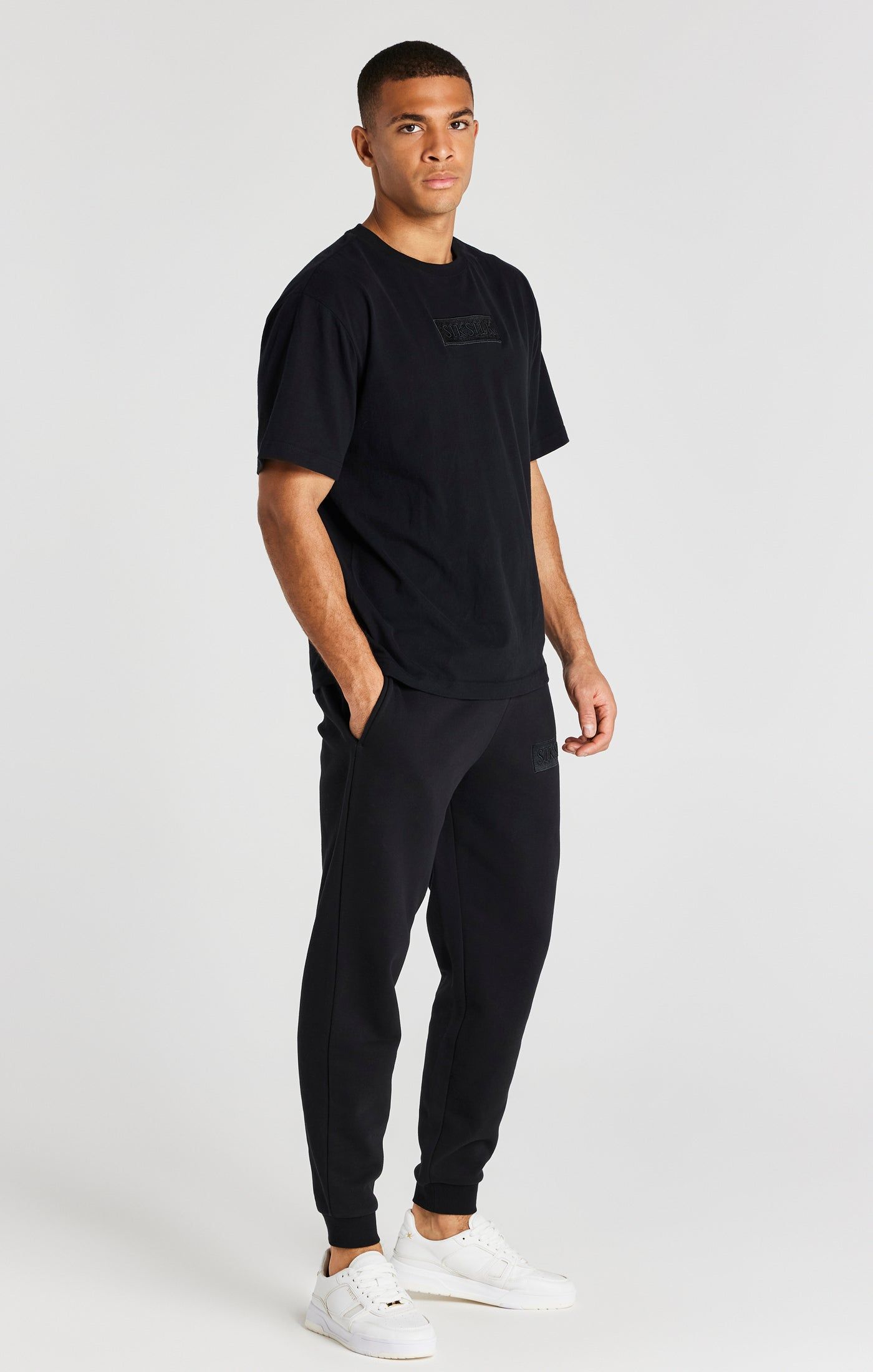 Black Relaxed Fit Cuffed Jogger sold by Siksilk product image thumbnail 8