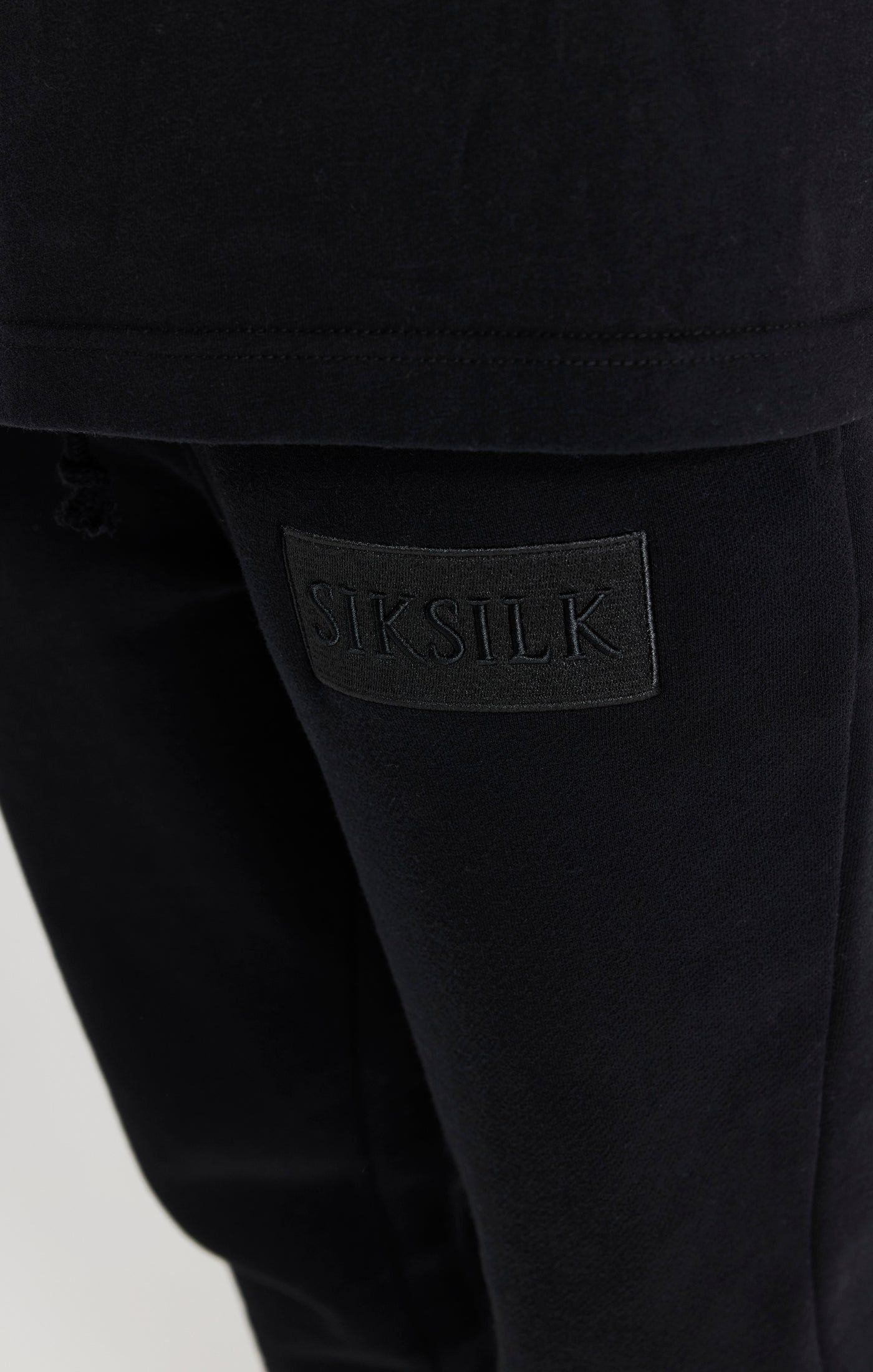 Black Relaxed Fit Cuffed Jogger sold by Siksilk product image thumbnail 5