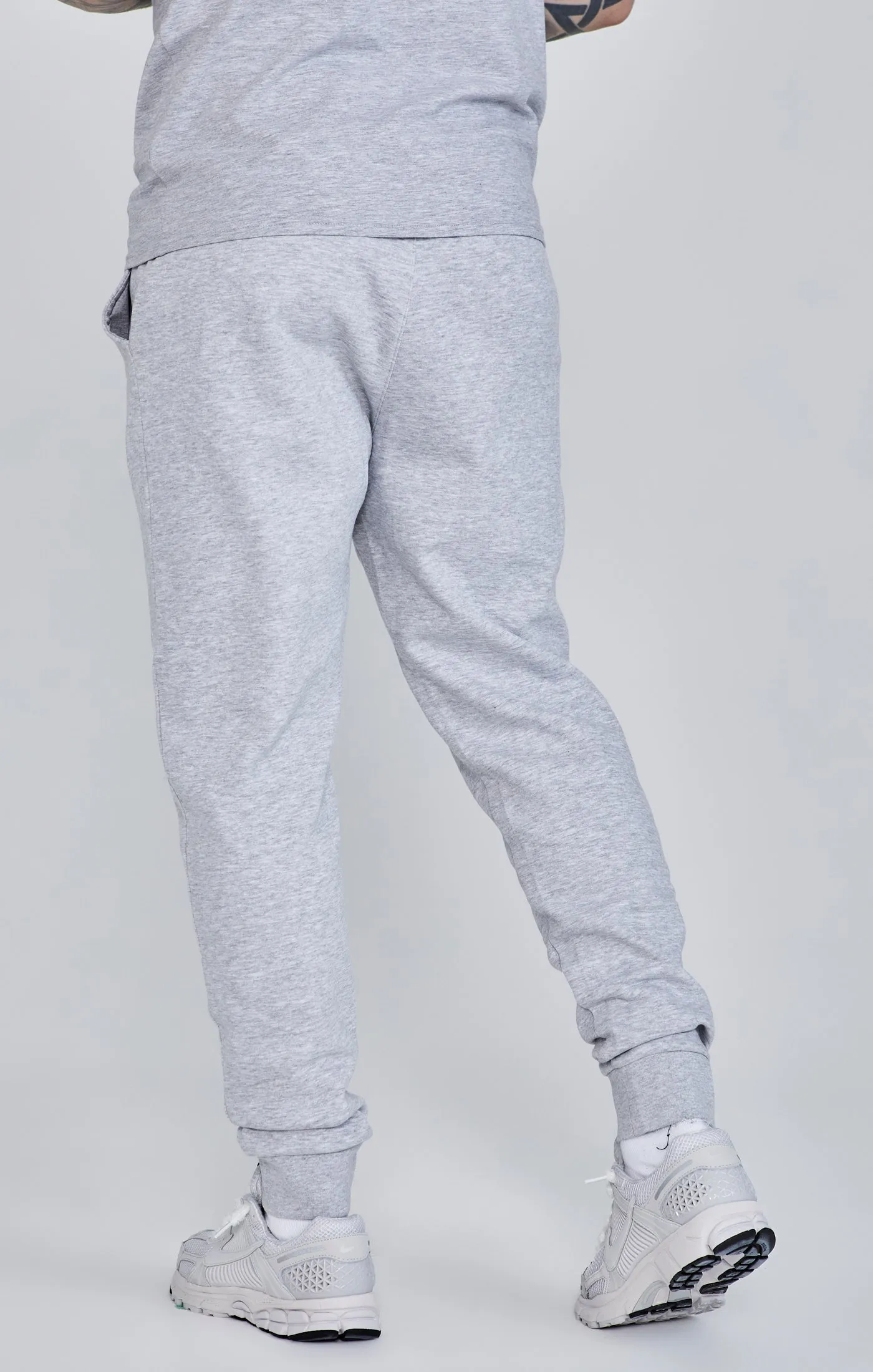 Grey Marl Essentials Joggers sold by Siksilk product image thumbnail 4