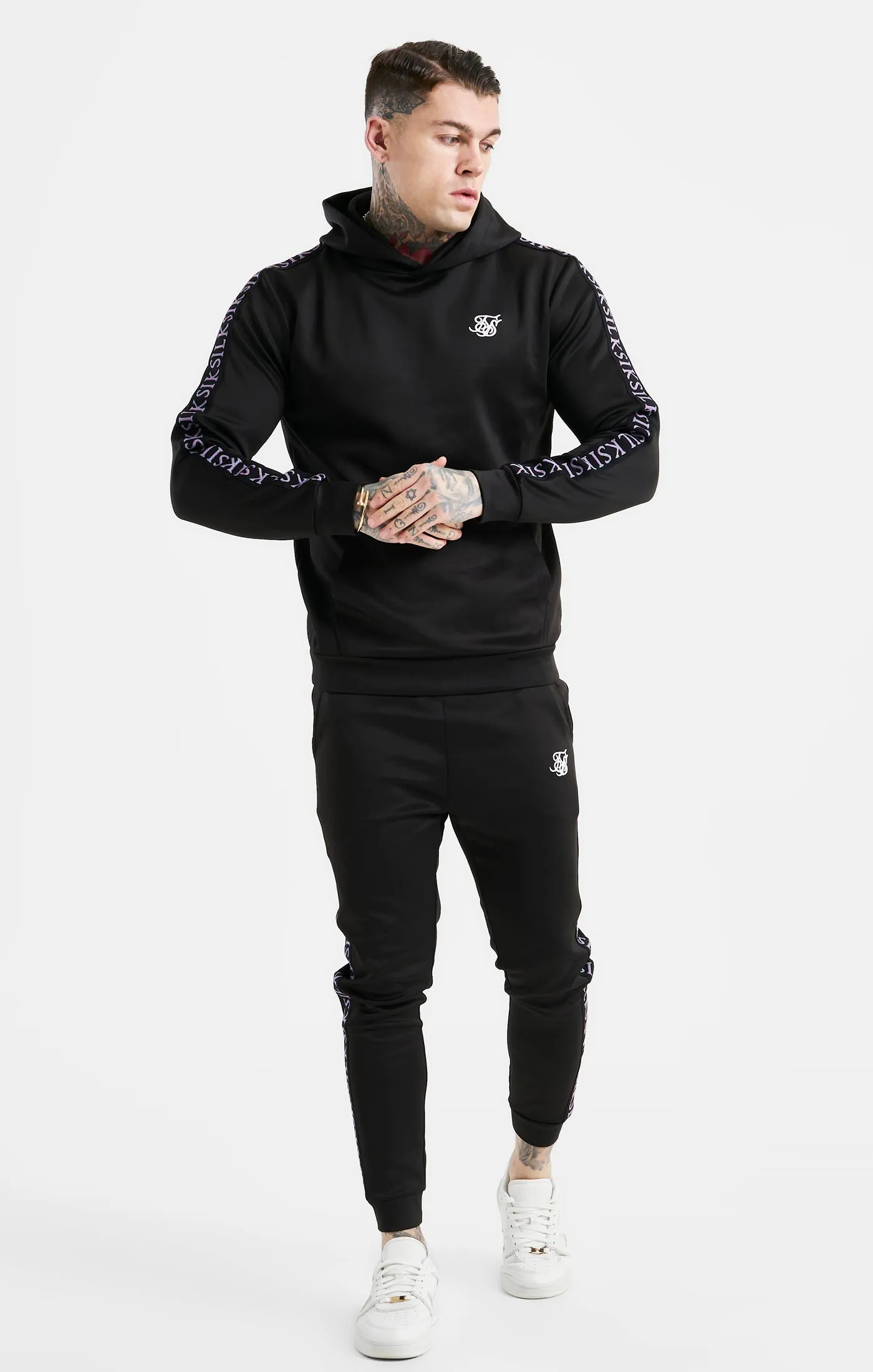 Black Taped Overhead Hoodie sold by Siksilk product image thumbnail 3
