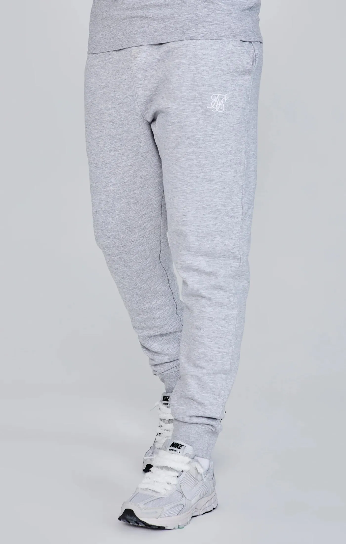 Grey Marl Essentials Joggers sold by Siksilk