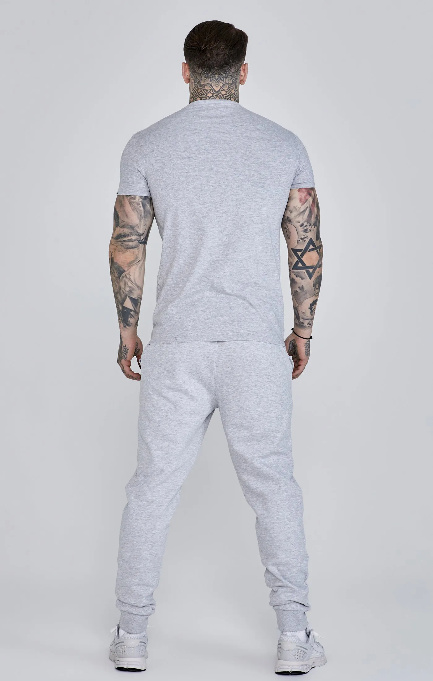Grey Marl Essentials Joggers sold by Siksilk product image thumbnail 5