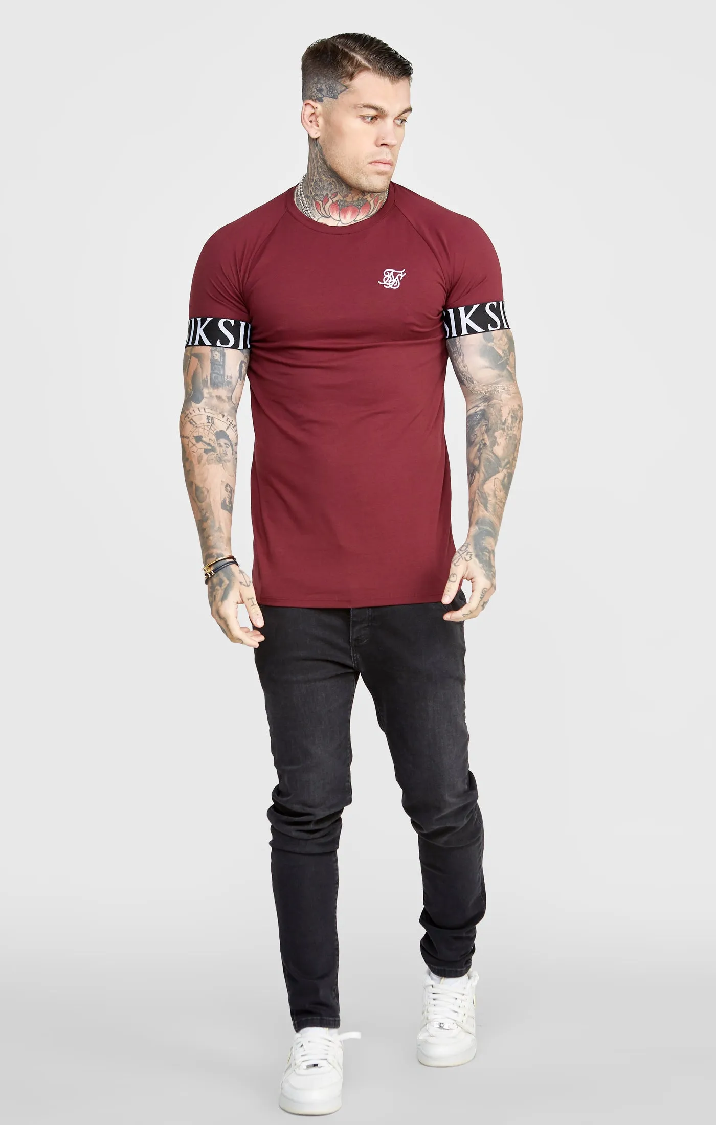 Khaki Twin Pack Muscle Fit Tech T-Shirt sold by Siksilk product image thumbnail 4