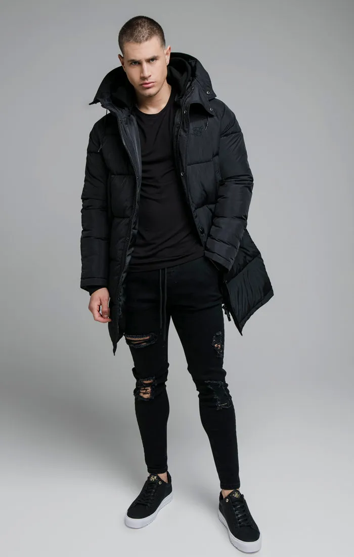 Black Elongated Parker sold by Siksilk