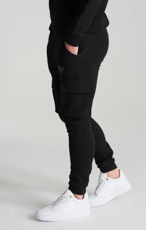 Boys Black Cargo Jogger sold by Siksilk