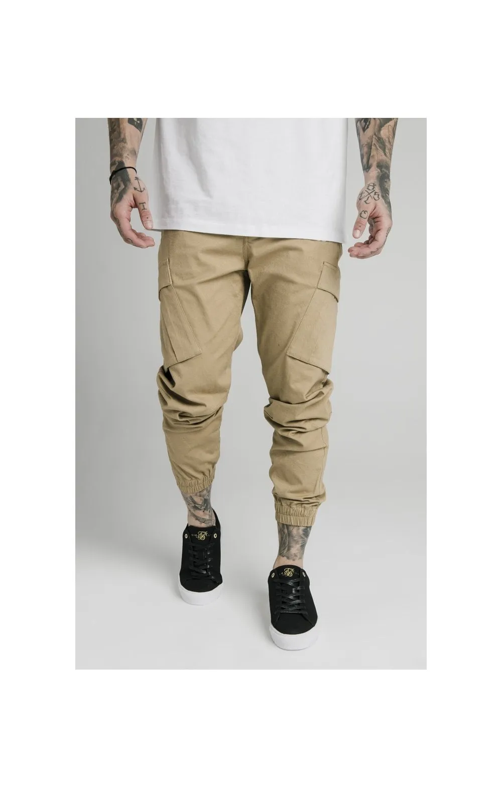 SikSilk Cargo Pants - Beige sold by Siksilk