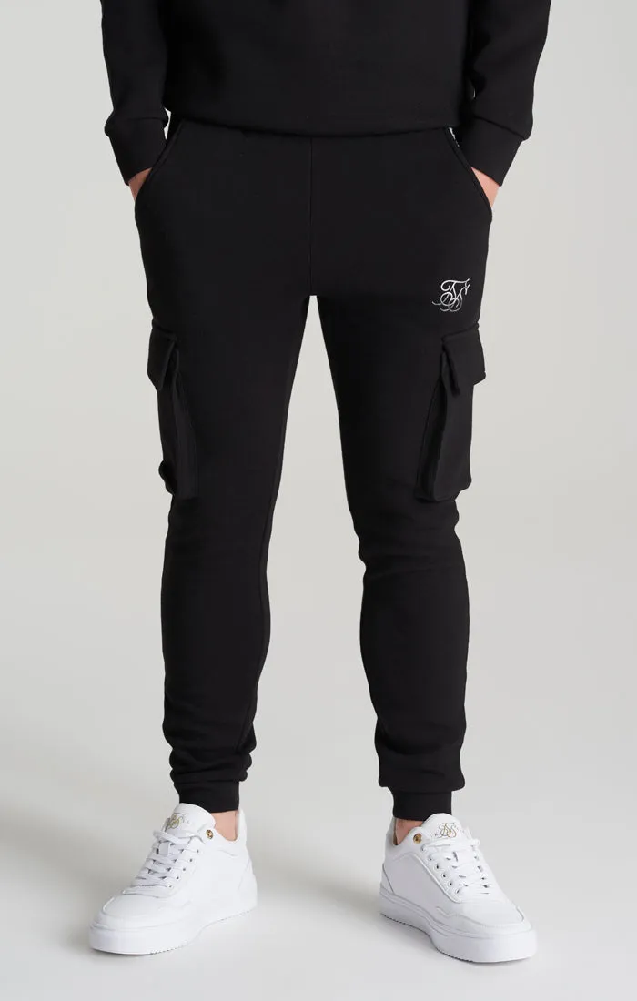 Boys Black Cargo Jogger sold by Siksilk product image thumbnail 3