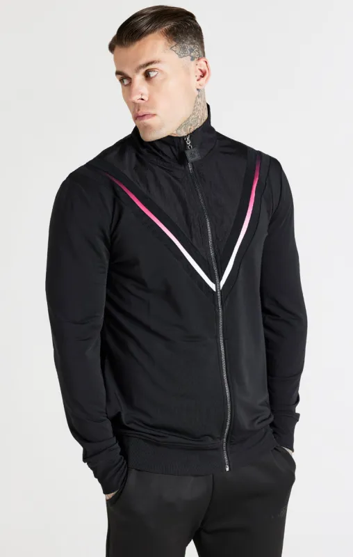 Black Fade Quarter Zip Funnel sold by Siksilk