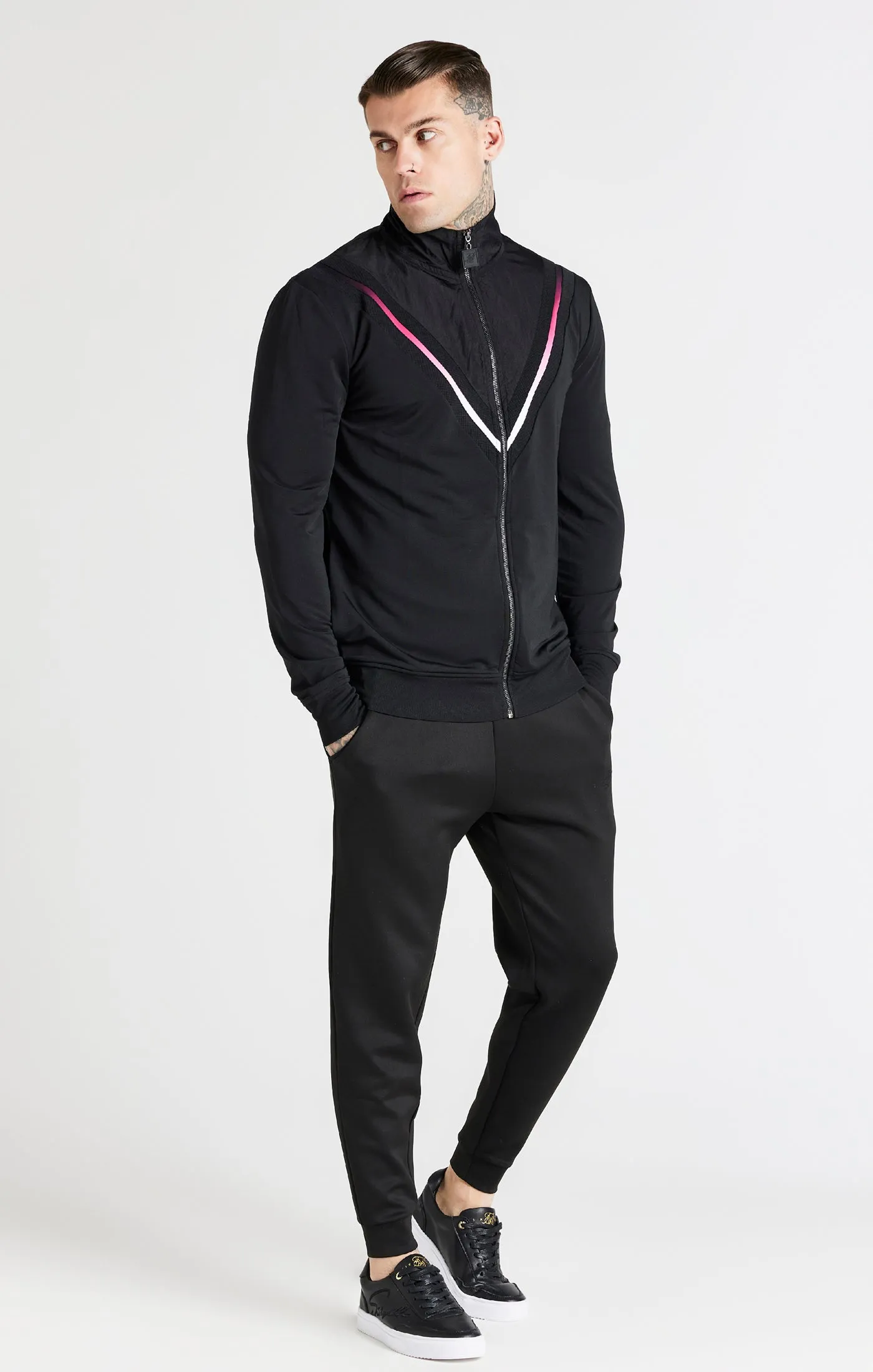 Black Fade Quarter Zip Funnel sold by Siksilk product image thumbnail 3