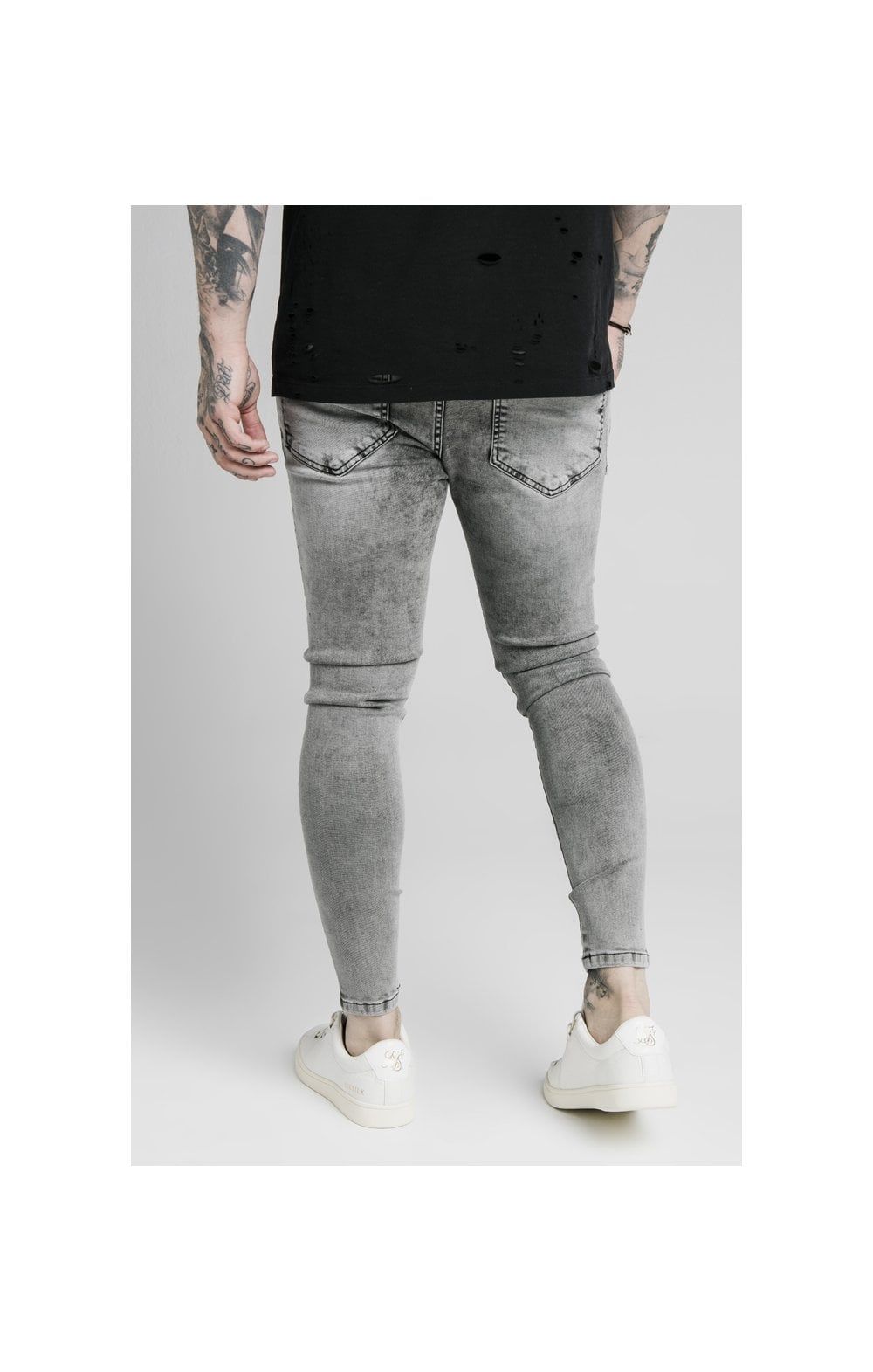 SikSilk Skinny Distressed Riot Jeans - Snow Wash sold by Siksilk product image thumbnail 2
