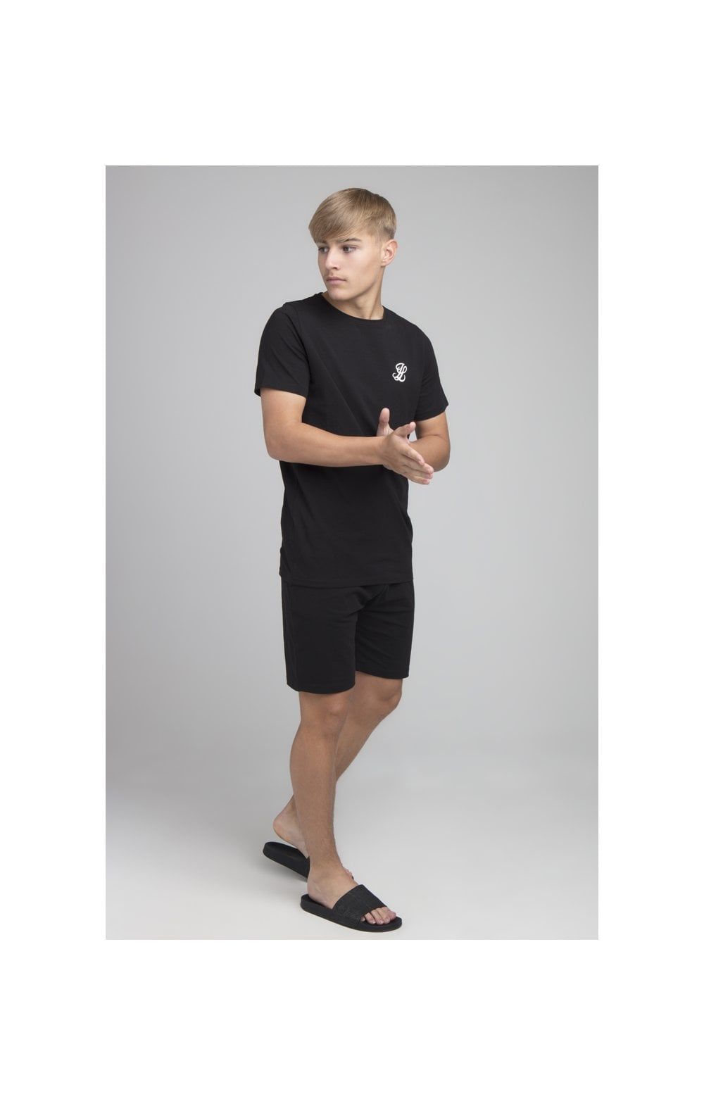Boys Illusive Black T-Shirt And Short Twin Set sold by Siksilk product image thumbnail 2