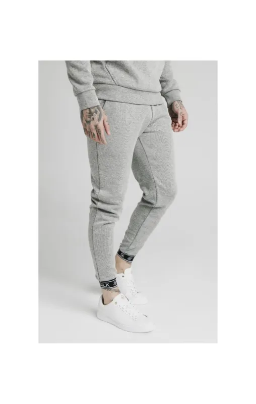 SikSilk Elastic Cuff Jogger - Grey Marl sold by Siksilk