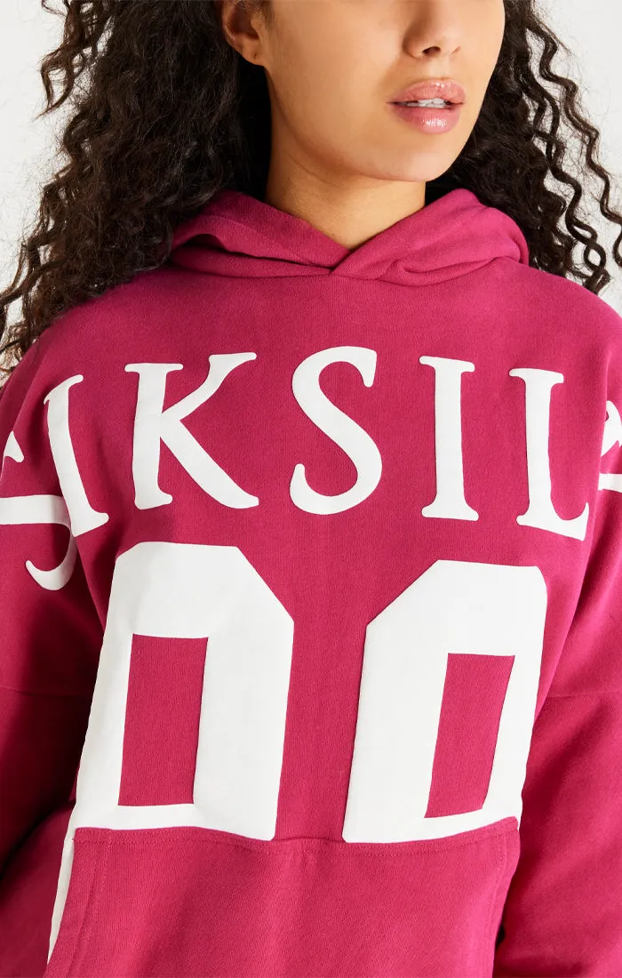 Pink Relaxed Fit Overhead Hoodie sold by Siksilk product image thumbnail 4