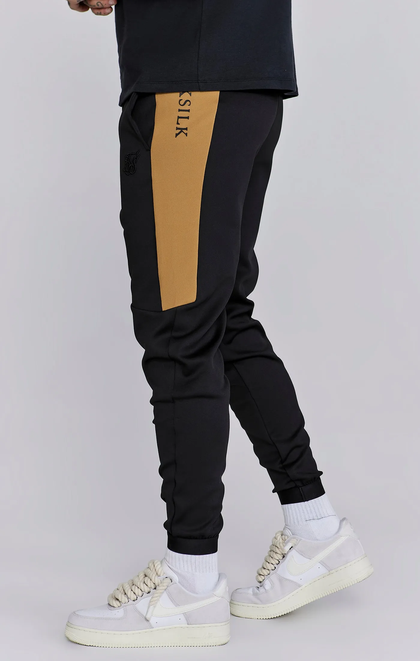 Black Muscle Fit Joggers sold by Siksilk product image thumbnail 3