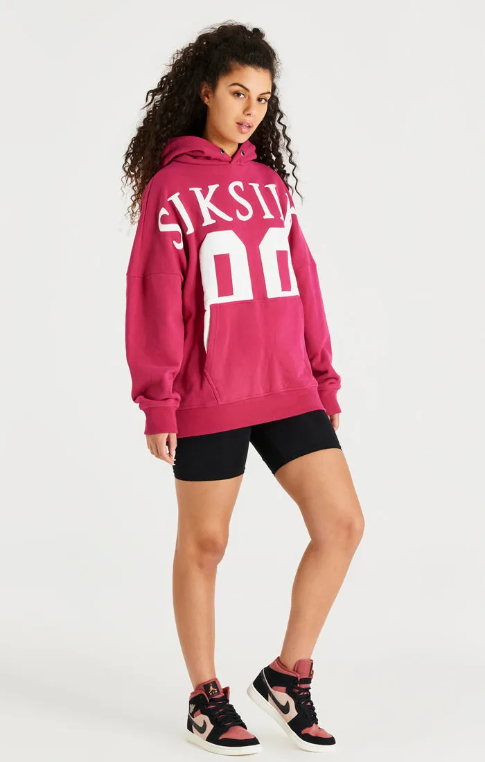Pink Relaxed Fit Overhead Hoodie sold by Siksilk product image thumbnail 5