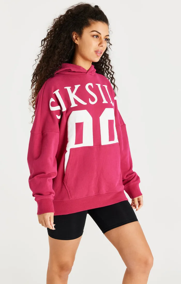 Pink Relaxed Fit Overhead Hoodie sold by Siksilk product image thumbnail 3