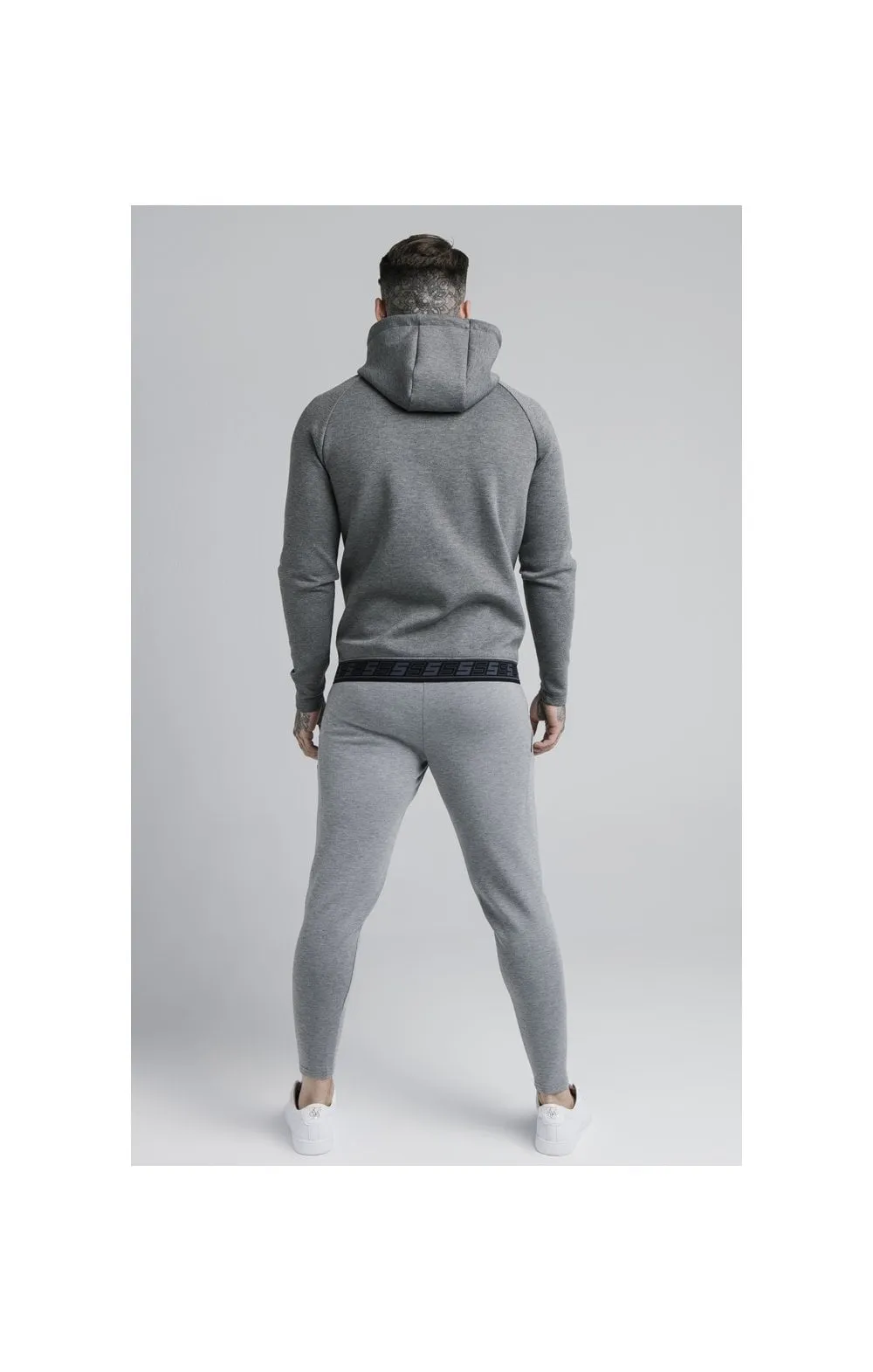 SikSilk Exhibit Zip Through Hoodie - Grey Marl sold by Siksilk product image thumbnail 4