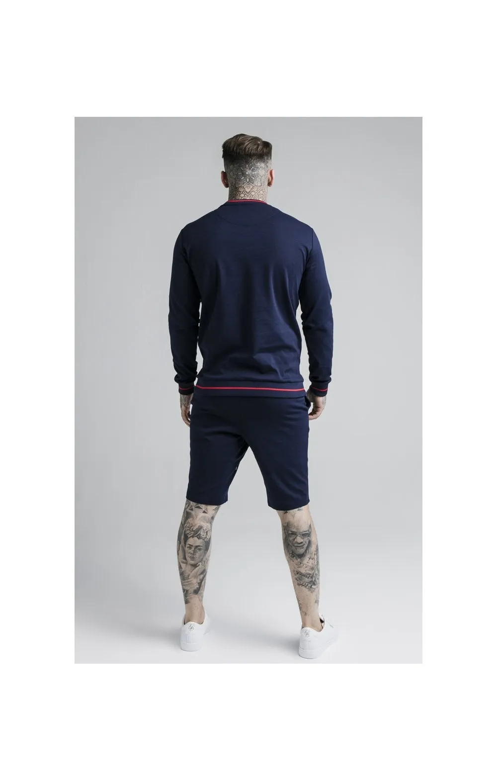 SikSilk Retro Sports Crew Sweat - Navy sold by Siksilk product image thumbnail 4