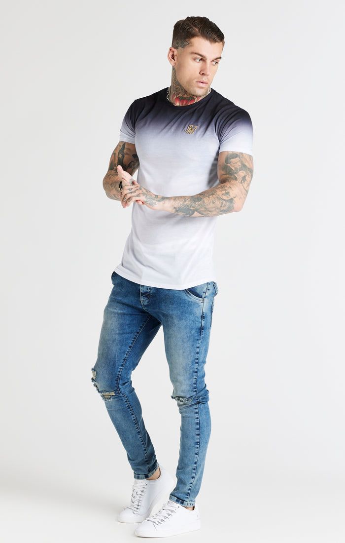 Black Fade Muscle Fit T-Shirt sold by Siksilk product image thumbnail 4