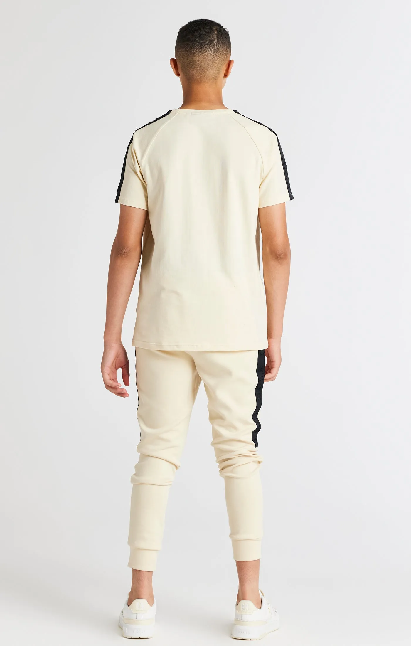 Boys Beige Taped Jogger sold by Siksilk product image thumbnail 5