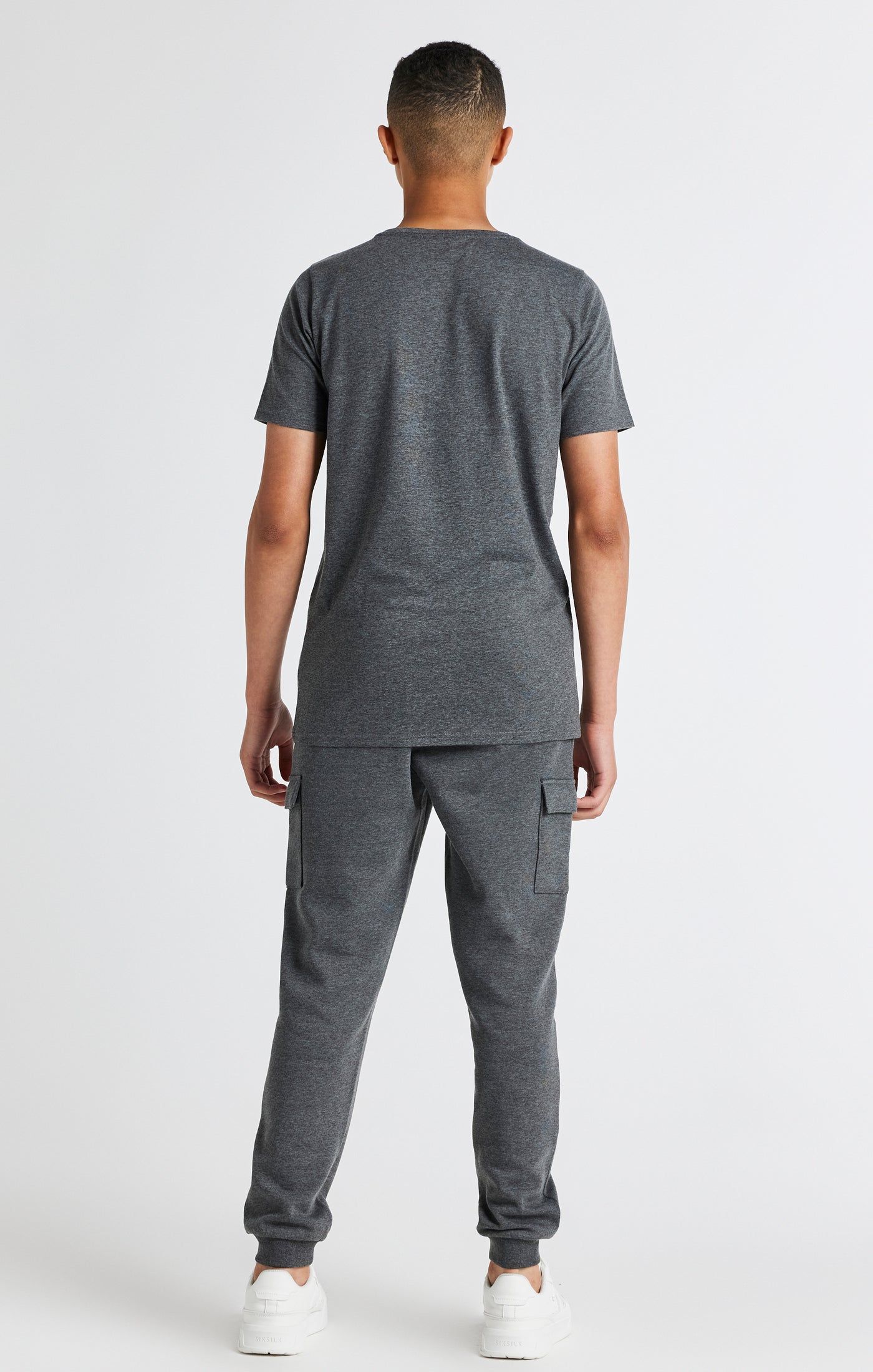 Boys Dark Grey Marl Short Sleeve T-Shirt sold by Siksilk product image thumbnail 5