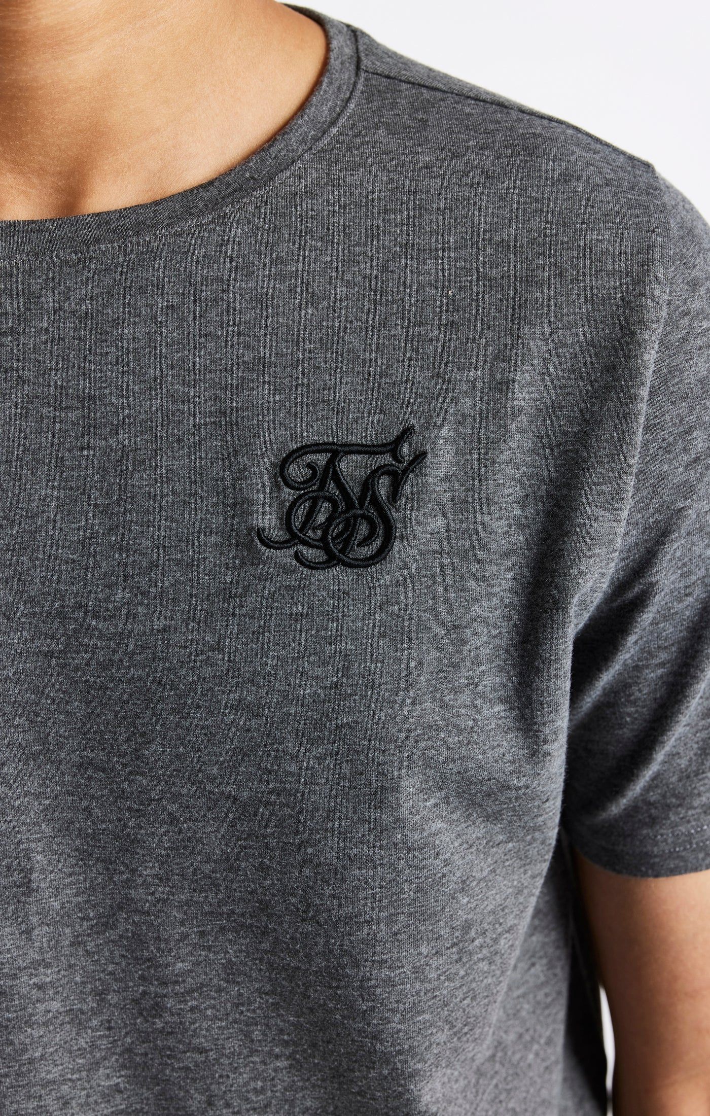 Boys Dark Grey Marl Short Sleeve T-Shirt sold by Siksilk product image thumbnail 2