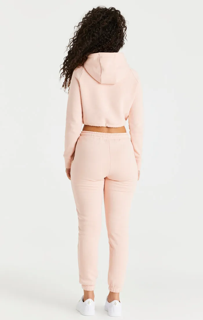 Pink Essential Cropped Hoodie sold by Siksilk product image thumbnail 4
