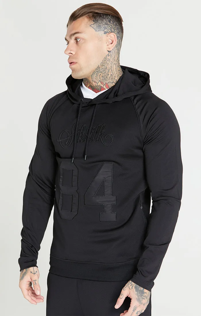 Black Overhead Retro Sports Hoodie sold by Siksilk
