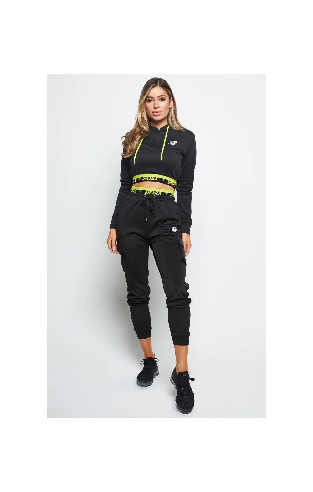 SikSilk Divergent Cargo Cropped Hoodie - Black sold by Siksilk product image thumbnail 3