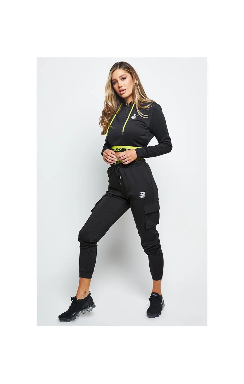 SikSilk Divergent Cargo Cropped Hoodie - Black sold by Siksilk product image thumbnail 4
