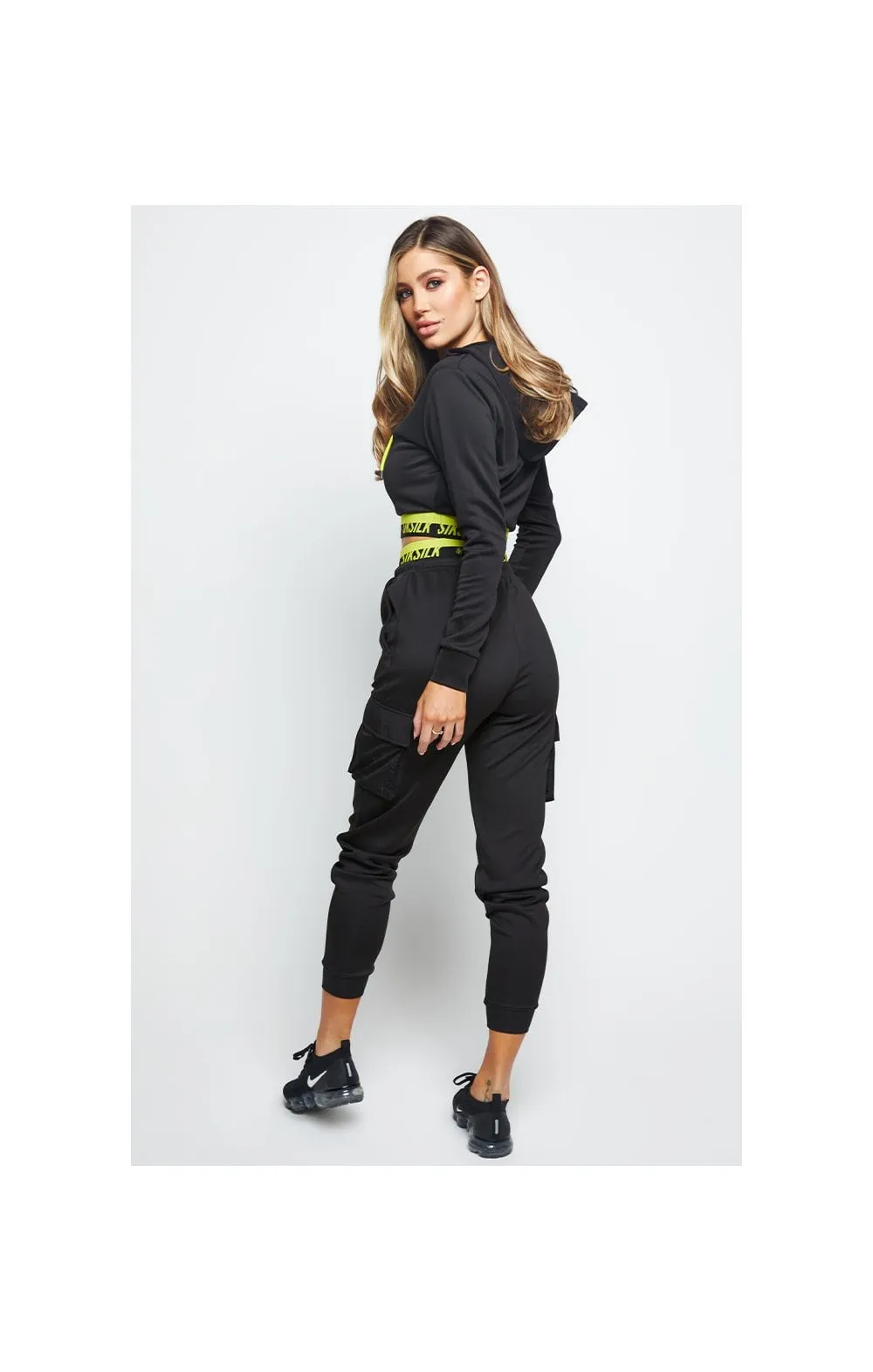 SikSilk Divergent Cargo Cropped Hoodie - Black sold by Siksilk product image thumbnail 5