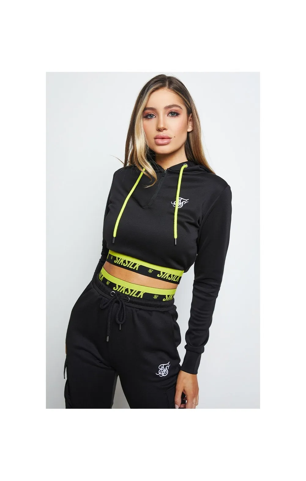 SikSilk Divergent Cargo Cropped Hoodie - Black sold by Siksilk product image thumbnail 2