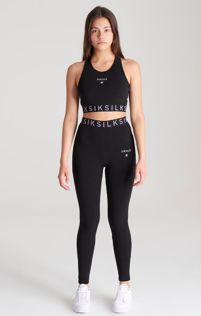 Girls Black Taped Legging sold by Siksilk product image thumbnail 4