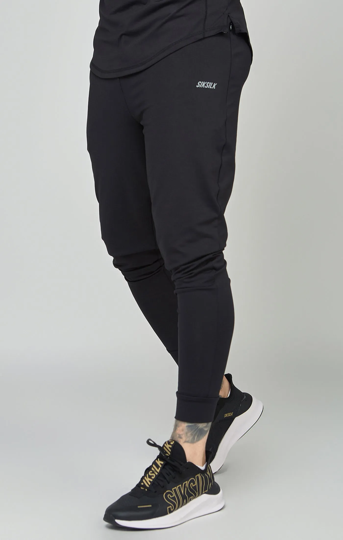 Black Sports Muscle Fit Track Pant sold by Siksilk