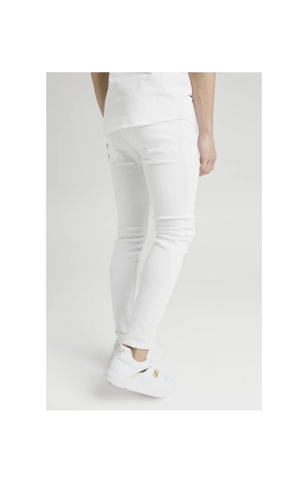 Illusive London Distressed Skinny Jeans - White sold by Siksilk product image thumbnail 3