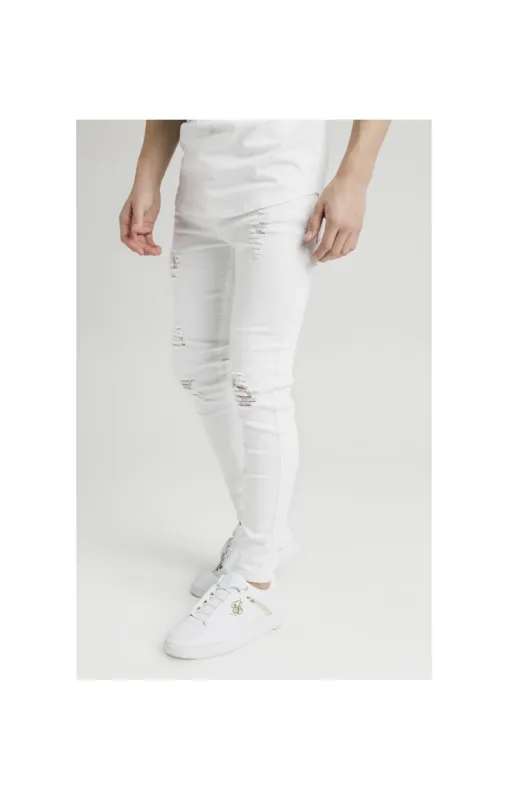 Illusive London Distressed Skinny Jeans - White sold by Siksilk
