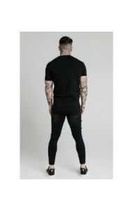 SikSilk Straight Hem Gym Tee - Black sold by Siksilk