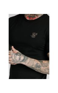 SikSilk Straight Hem Gym Tee - Black sold by Siksilk