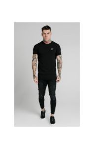 SikSilk Straight Hem Gym Tee - Black sold by Siksilk