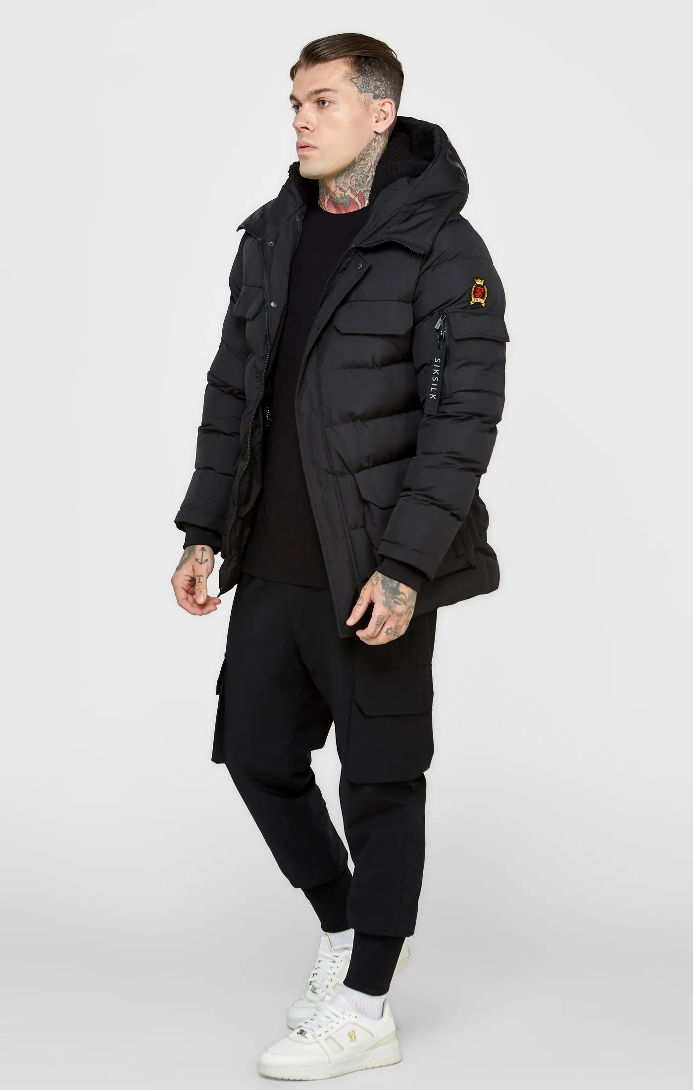 Black Parka Coat sold by Siksilk product image thumbnail 4