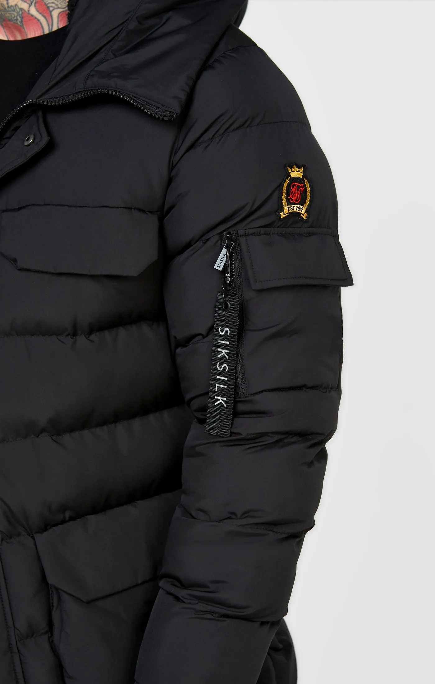 Black Parka Coat sold by Siksilk product image thumbnail 2