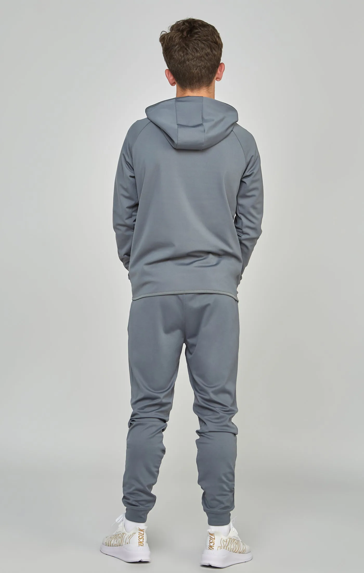 Boys Grey Zip Thru & Jogger Tracksuit sold by Siksilk product image thumbnail 5