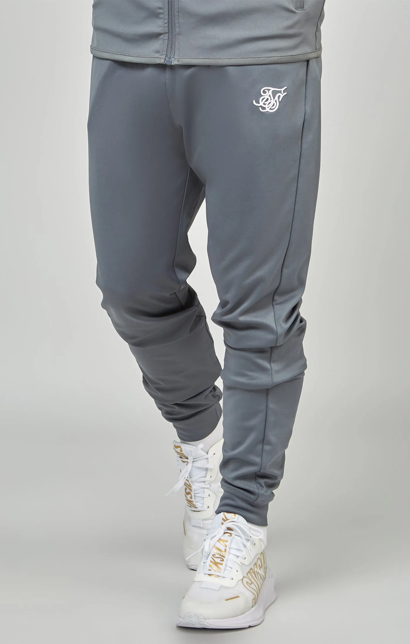 Boys Grey Zip Thru & Jogger Tracksuit sold by Siksilk product image thumbnail 3