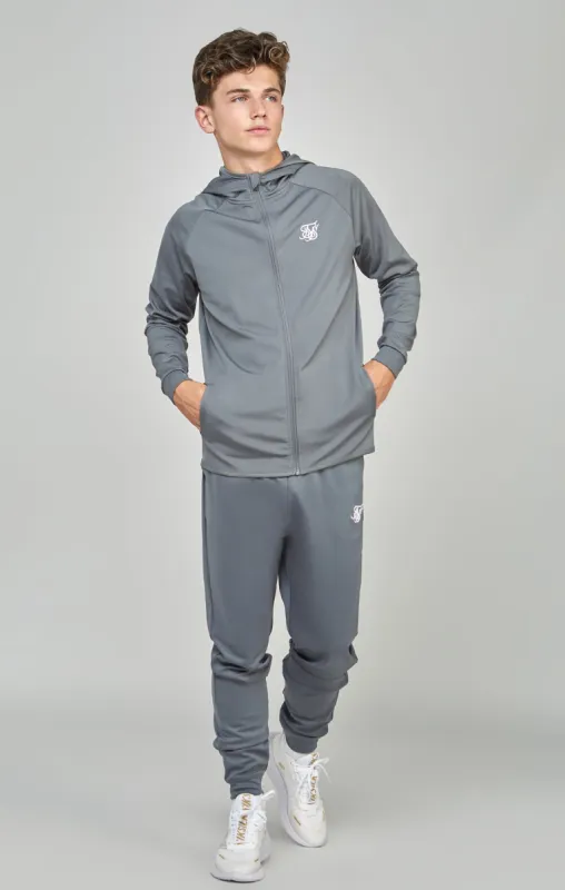 Boys Grey Zip Thru & Jogger Tracksuit sold by Siksilk