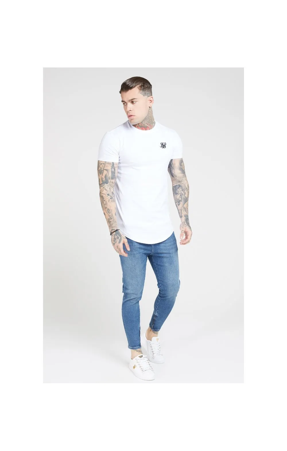 SikSilk S/S Core Gym Tee – White sold by Siksilk product image thumbnail 3
