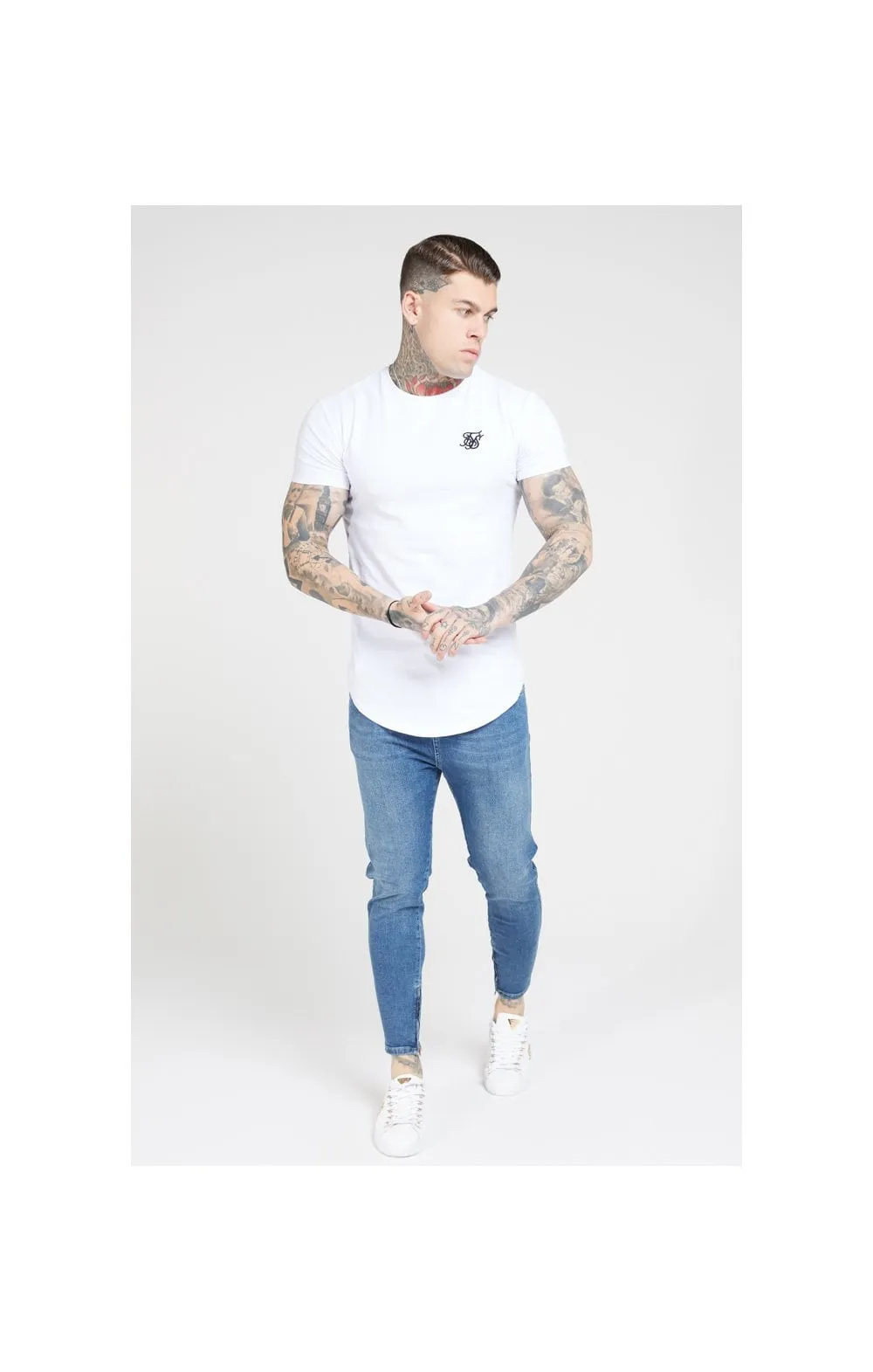 SikSilk S/S Core Gym Tee – White sold by Siksilk product image thumbnail 4